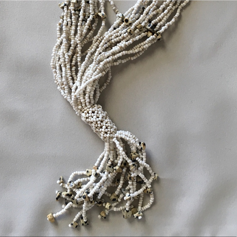 Cream beaded necklace